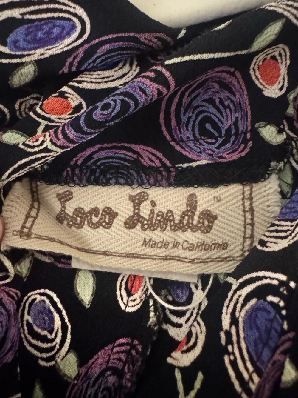 Vintage Loco Lindo Purple Floral Midi Dress - Picture 7 of 8